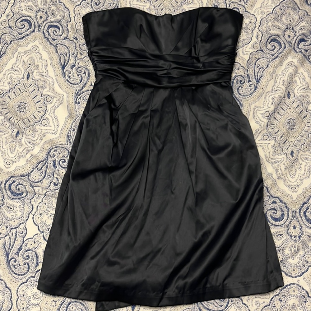 Medium Mystic Navy blue strapless dress